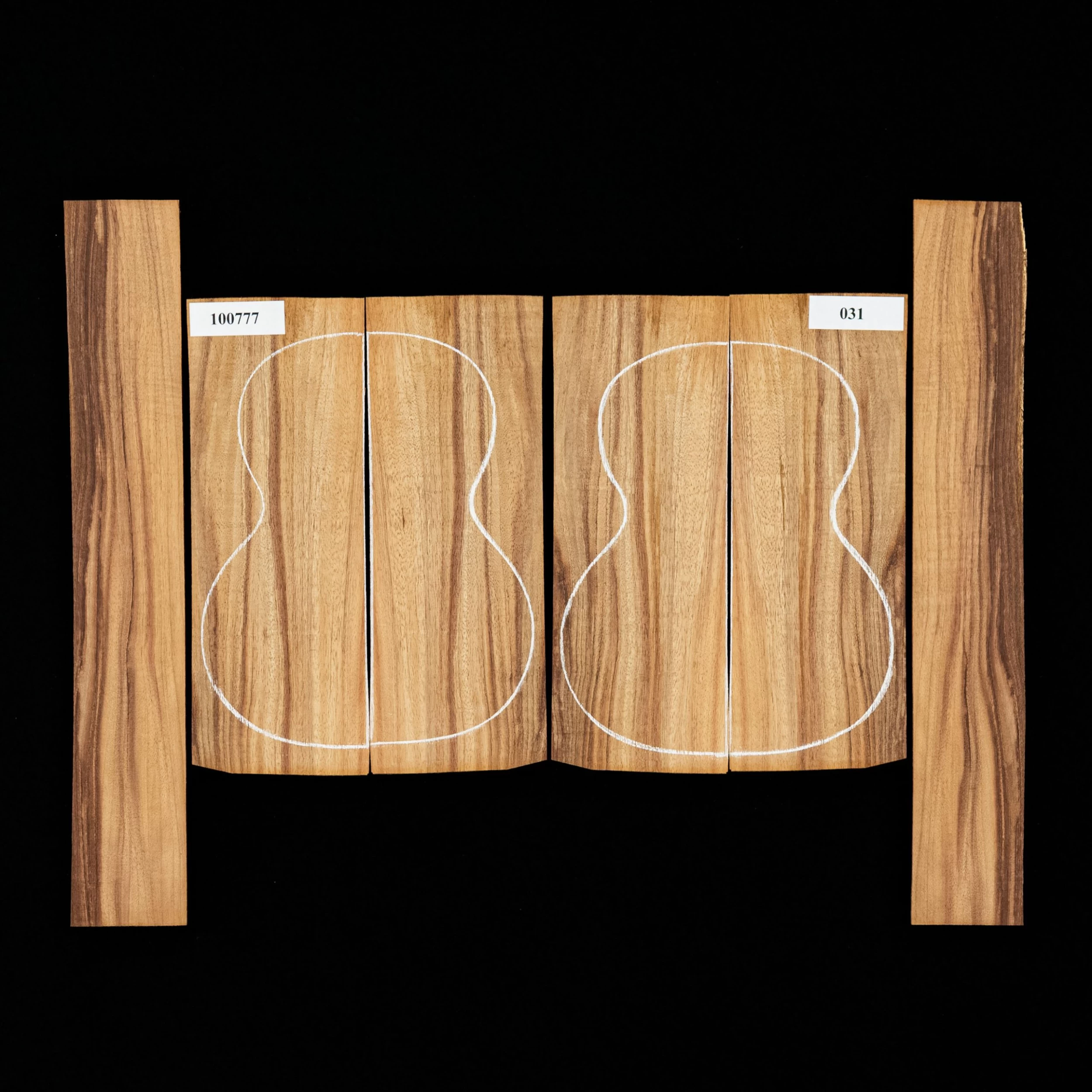 Koa Top + Back + Side Set For Tenor Ukulele - 031 - StewMac
