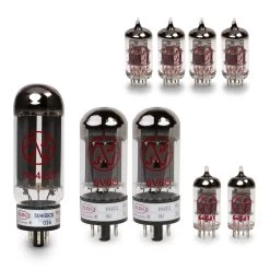 Fender Deluxe Reverb (Silver Panel) Tube Set With Matched Power Tubes - StewMac