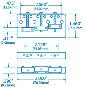 Short Bridge For Tele - StewMac - Image 4