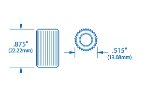 Pigtail '50s Stud Bushings, Set Of 2 - StewMac - Image 2