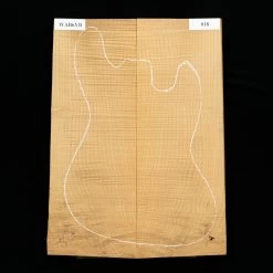 High-Flame Bigleaf Maple Torrefied Carved Top, Sanded - 018 - StewMac