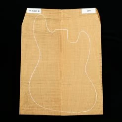 High-Flame Bigleaf Maple Torrefied Carved Top, Sanded - 019 - StewMac