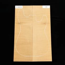 High-Flame Bigleaf Maple Torrefied Carved Top, Sanded - 021 - StewMac