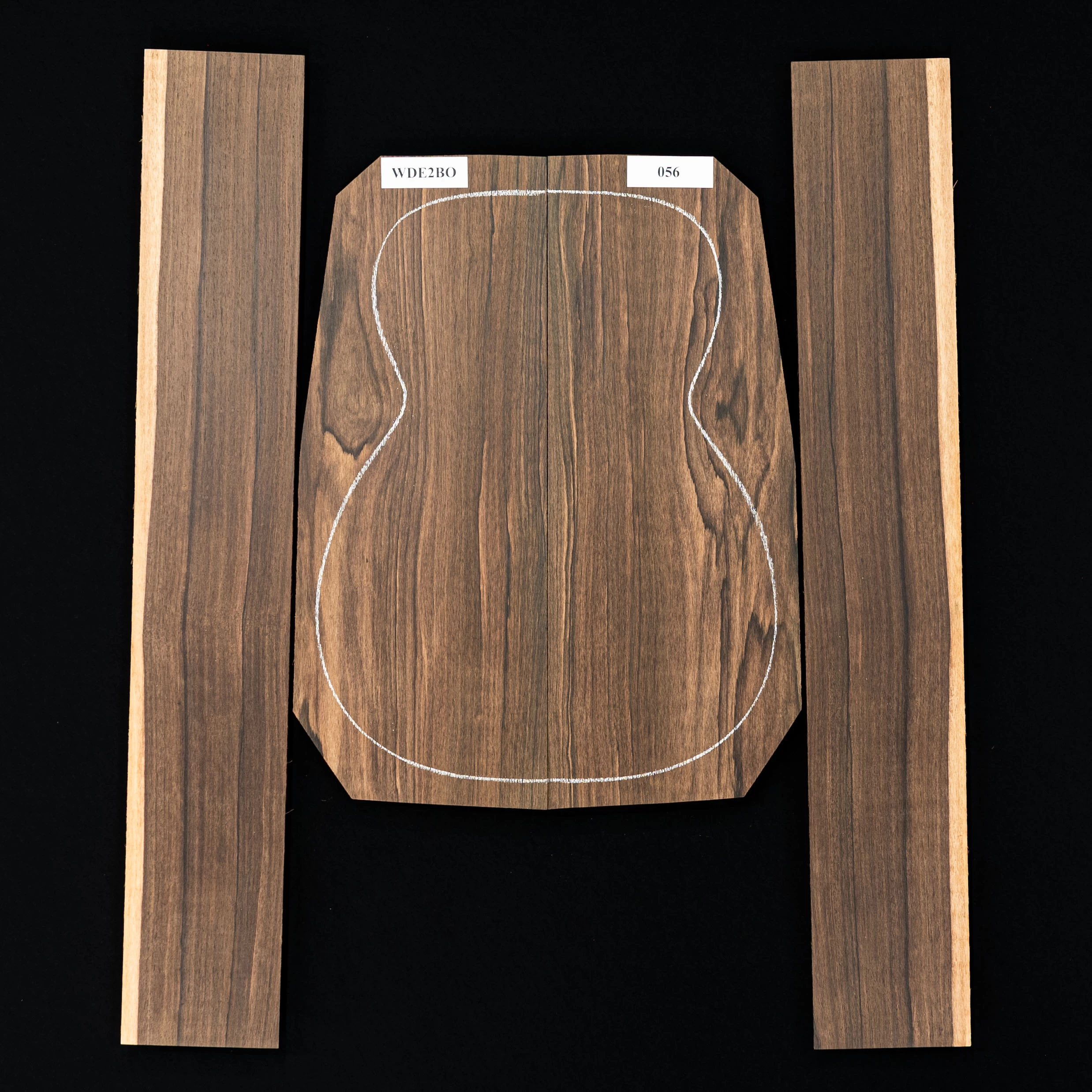 Malaysian Blackwood Back + Side Set - 056 - StewMac