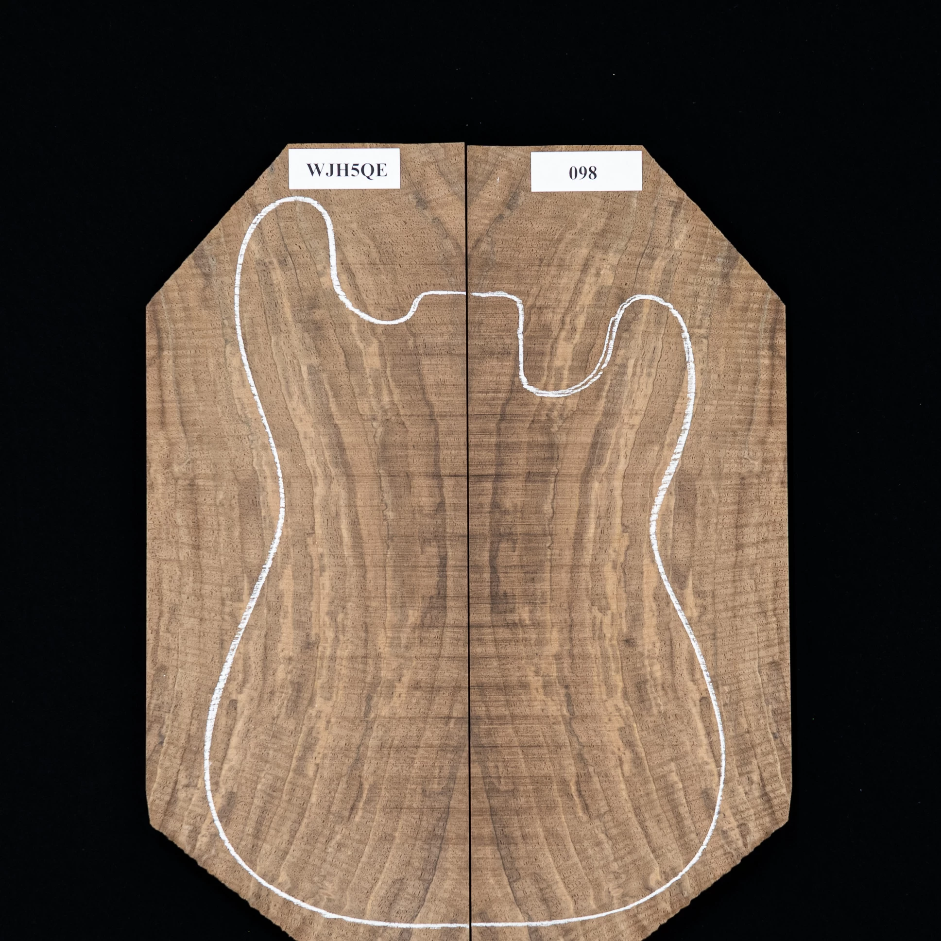 Flame Claro Walnut Laminated Top - 098 - StewMac