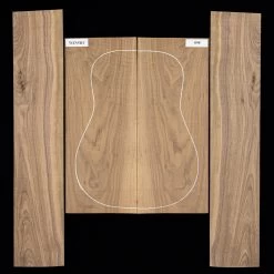 Flame Black Walnut Back + Side Set - 098 - StewMac