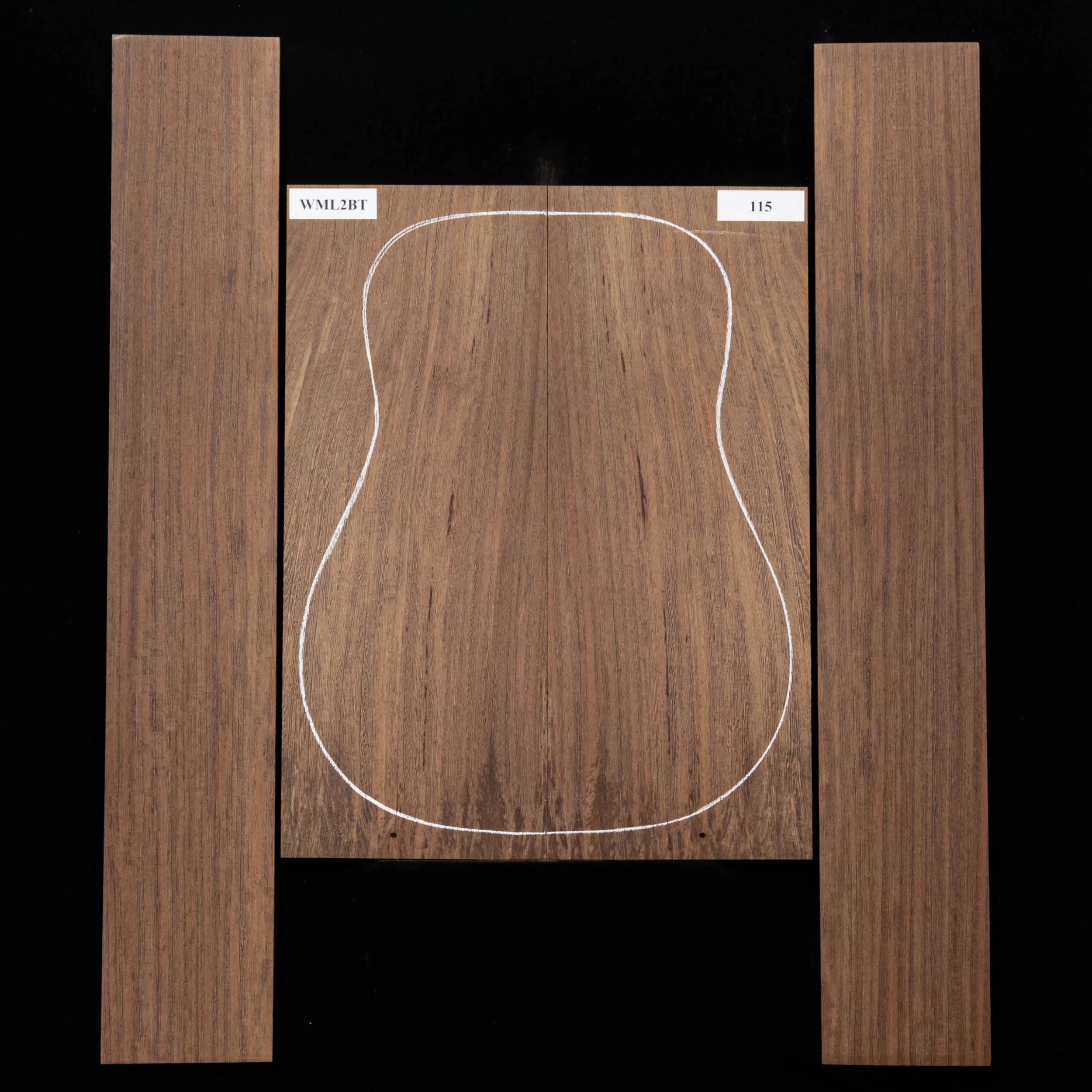 Wenge Back + Side Set, Unsanded - 115 - StewMac