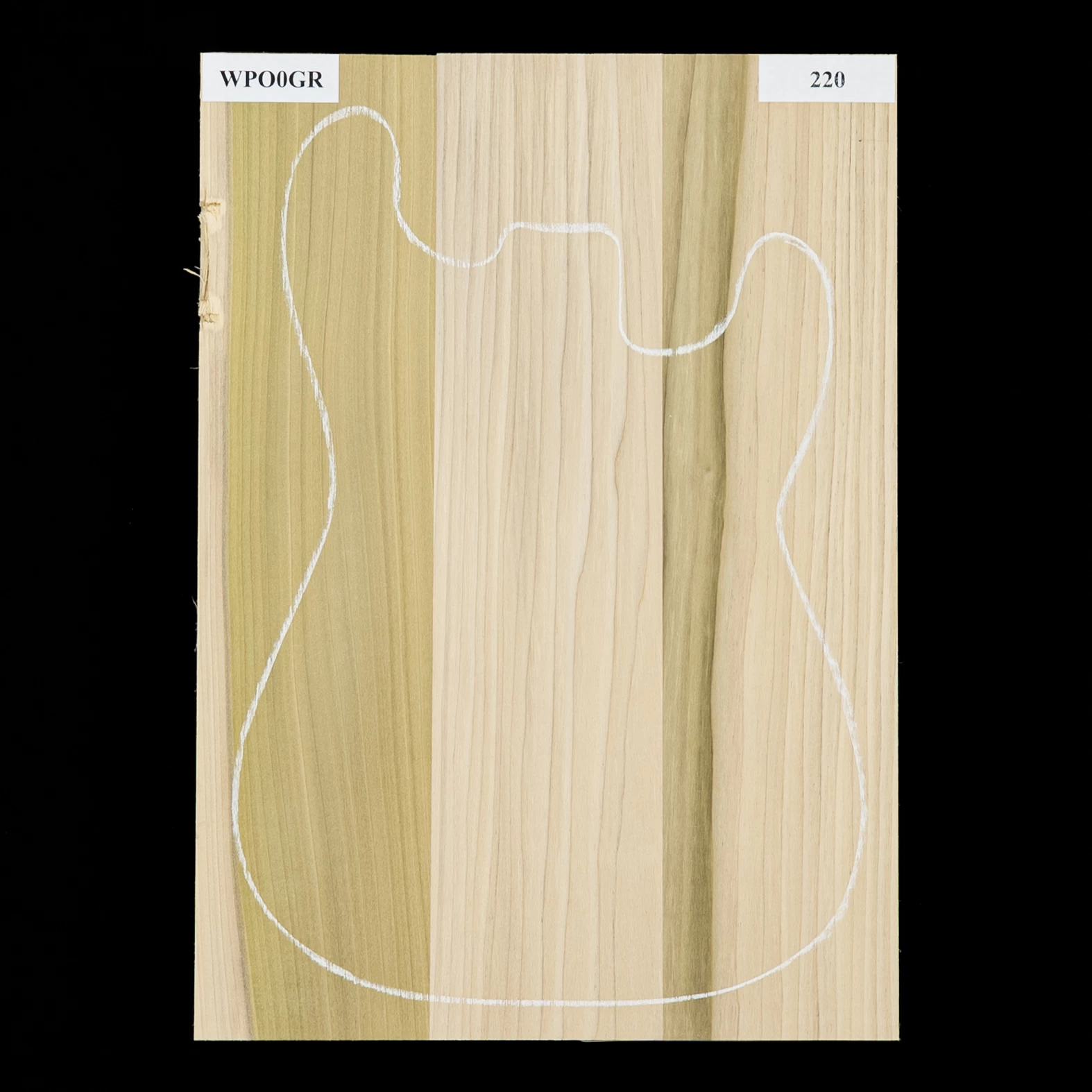 Poplar Body Blank, 3-Piece (10.6 Lb) - 220 - StewMac