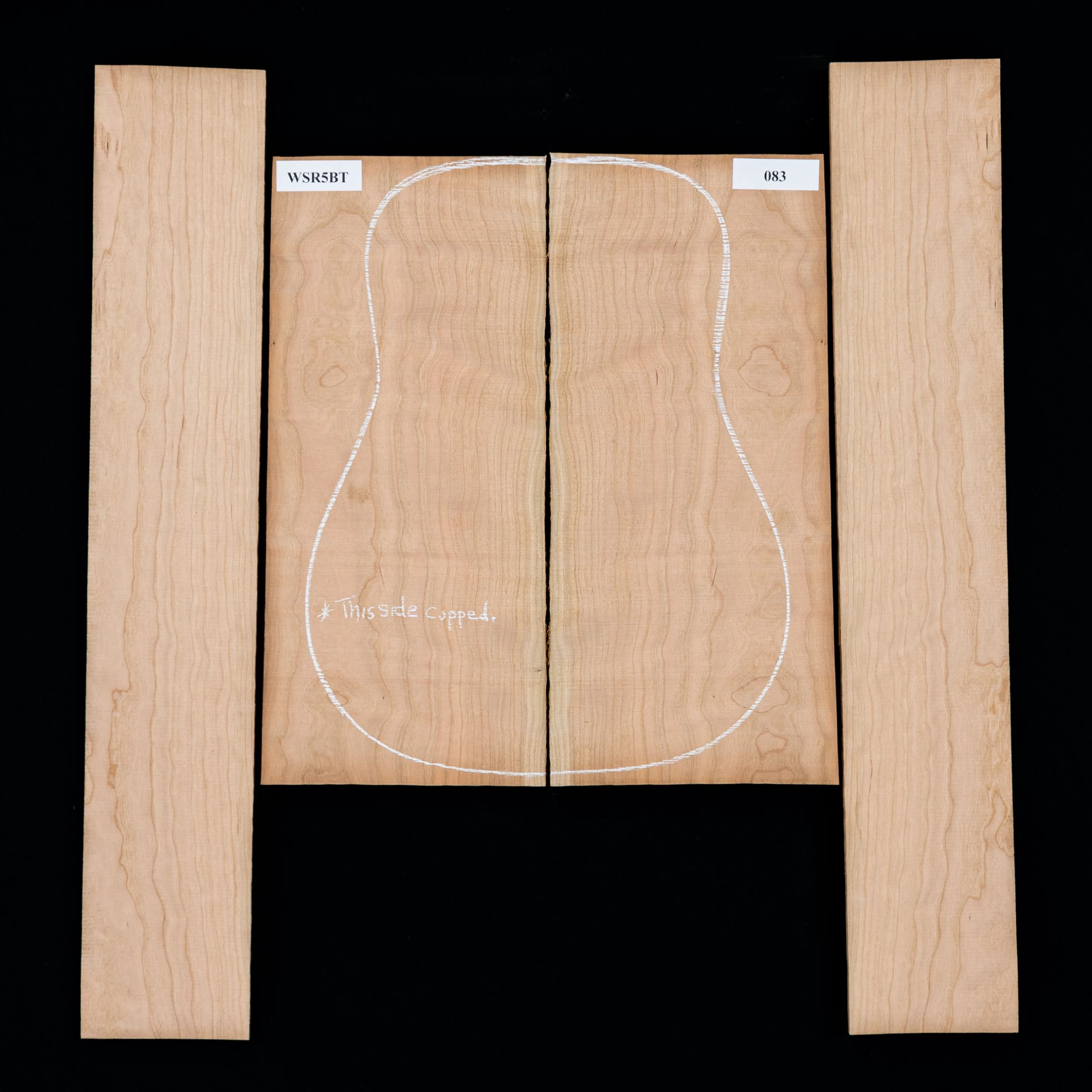 Flame American Cherry Back + Side Set - 083 - StewMac