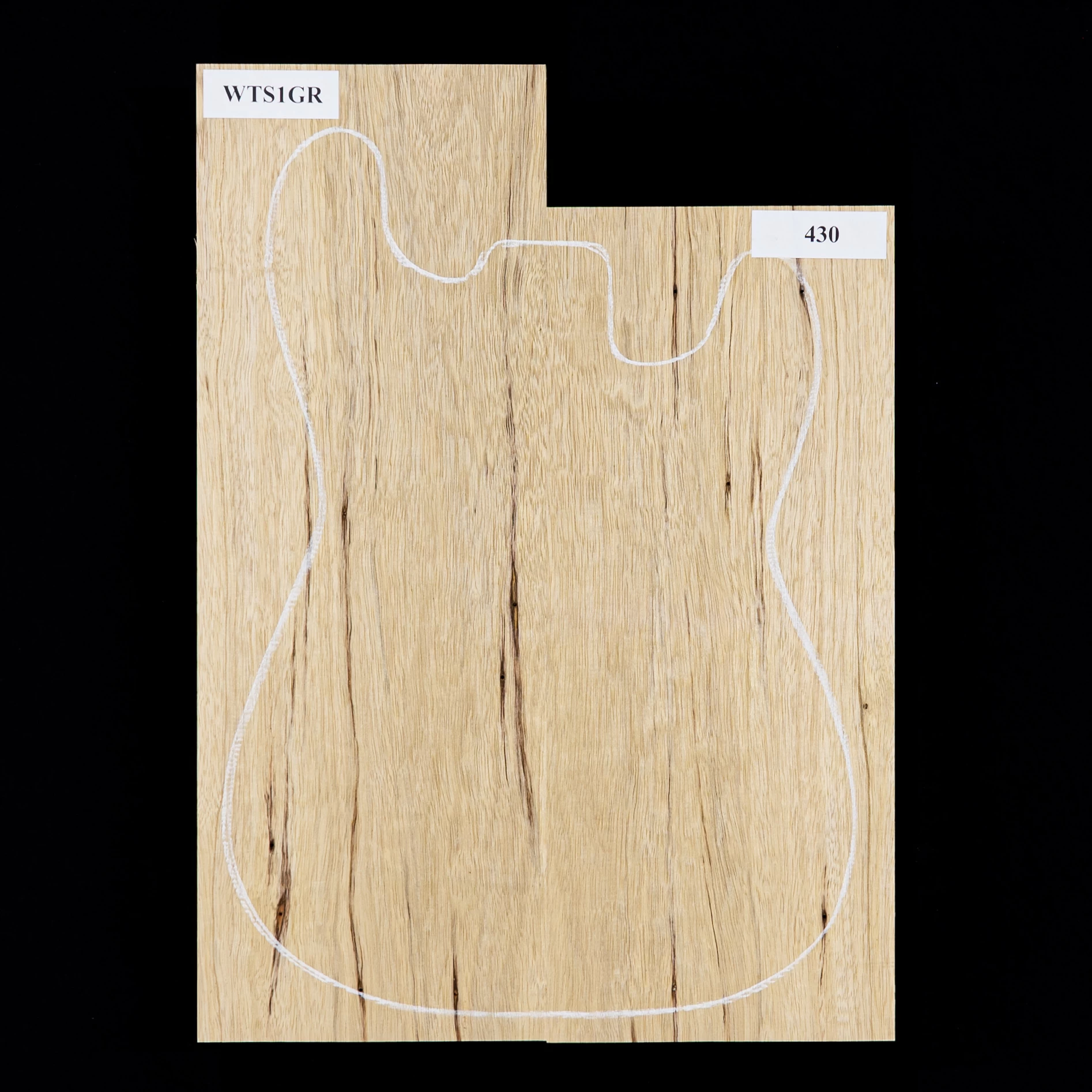 Black Limba Body Blank, 2-Piece (9.4 Lb) - 430 - StewMac